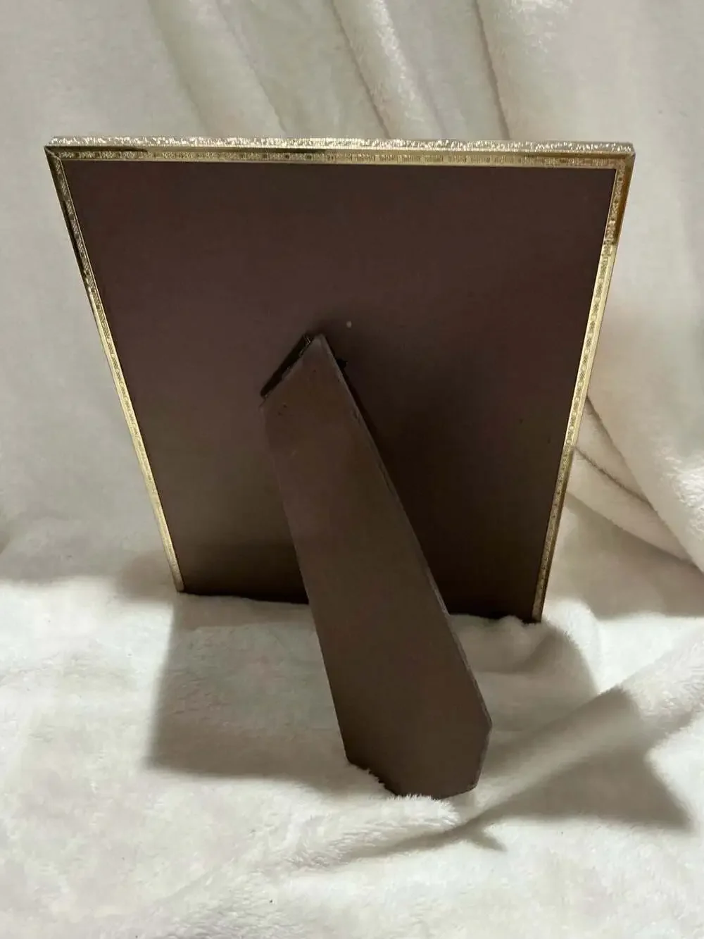 Vintage Brass Picture Frame Size 8x10 Gold Metal Ornate Easel